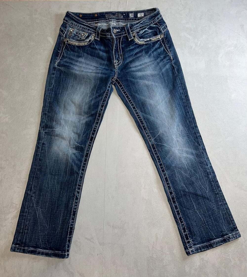 Miss Me Signature Straight Jeans Size 29 Blue Denim